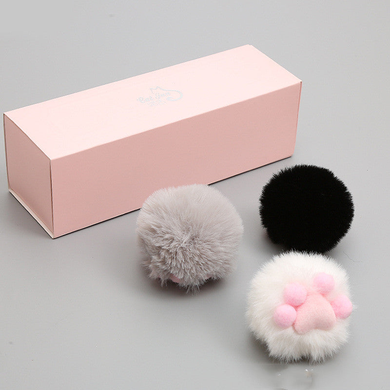 Cat Paw Print Shape Black And White Gray Three-color Cat