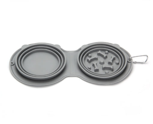 Silicone Folding Pet Bowl Dog Food Water And Feeding Anti-tipping Cat Bowl