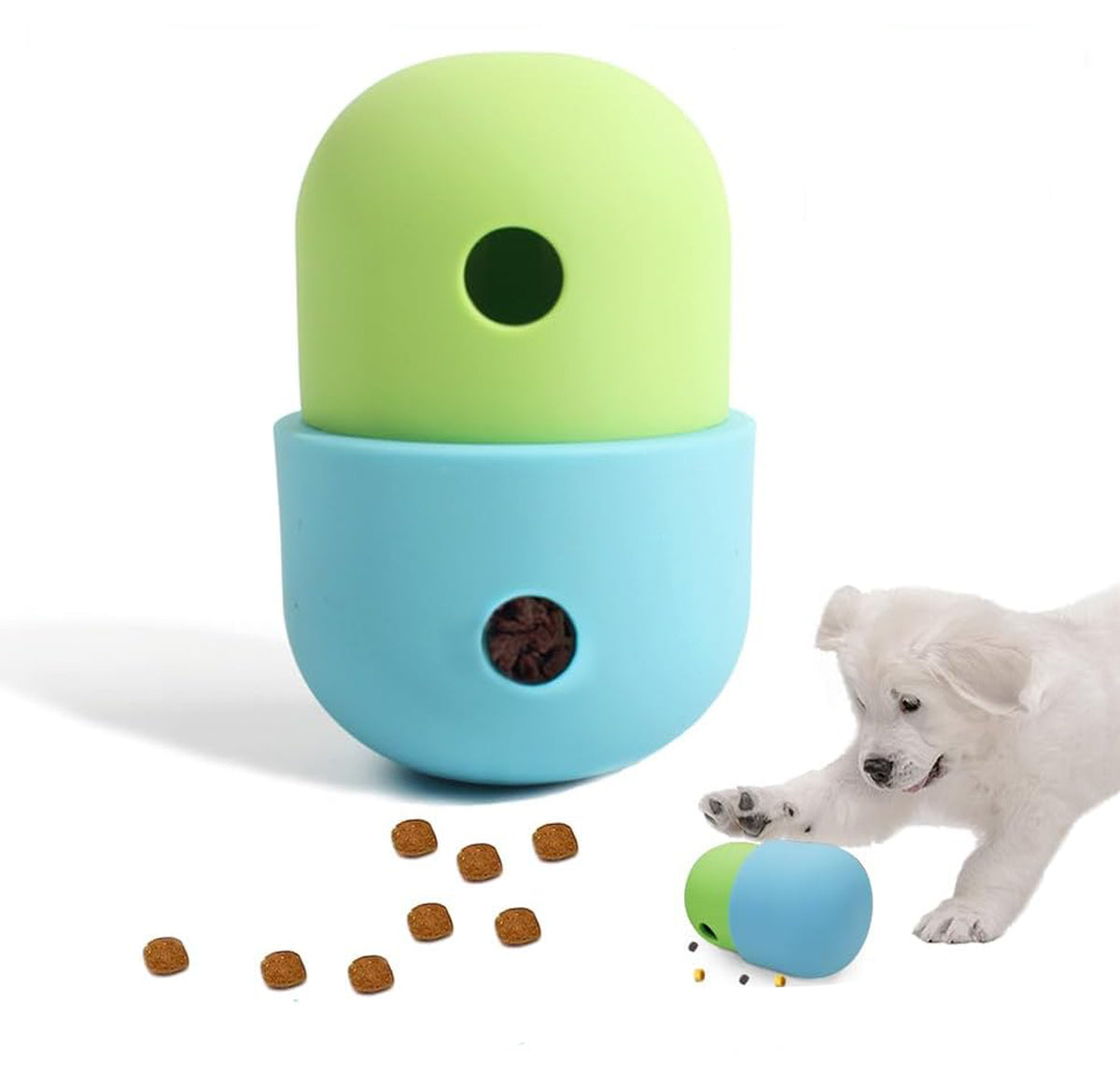 Pet Puzzle Toy Dog Treat Dispensing Cute Puppy Small Medium Dogs Interactive Chase Toy Pet Funny Enrichment Toys Food Ball For Dog Playing Training