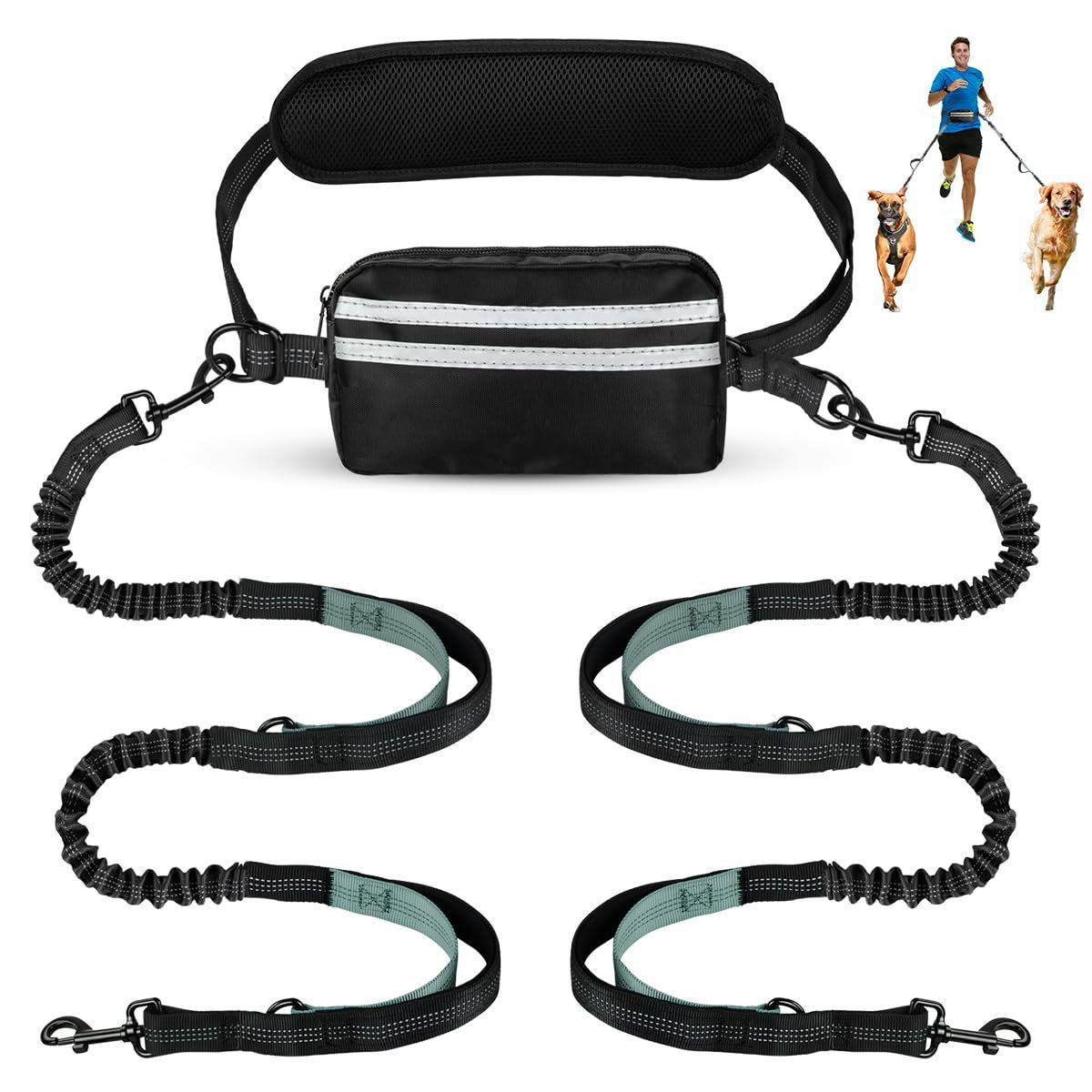 New Product With Waist Bag Running Leash Pet Leash Sports Running Leash