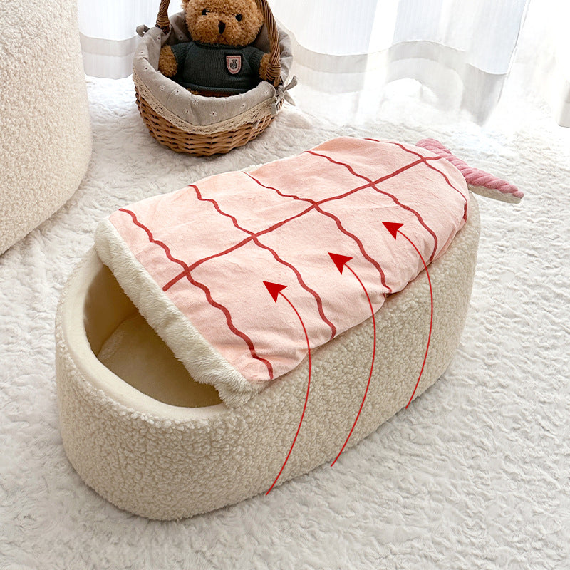 New Pet Nest Warm Sushi Modeling Dog Mattress Removable Autumn And Winter New Product Cat Nest Kennel Universal In All Seasons