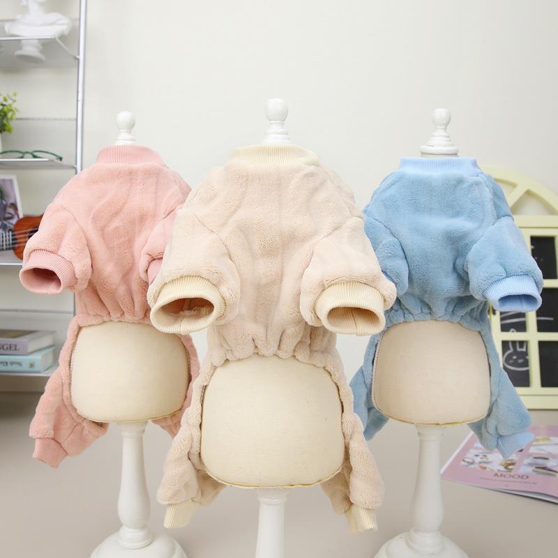 Pet Clothing Cat Dog Autumn And Winter Four-leg Cotton Jacket