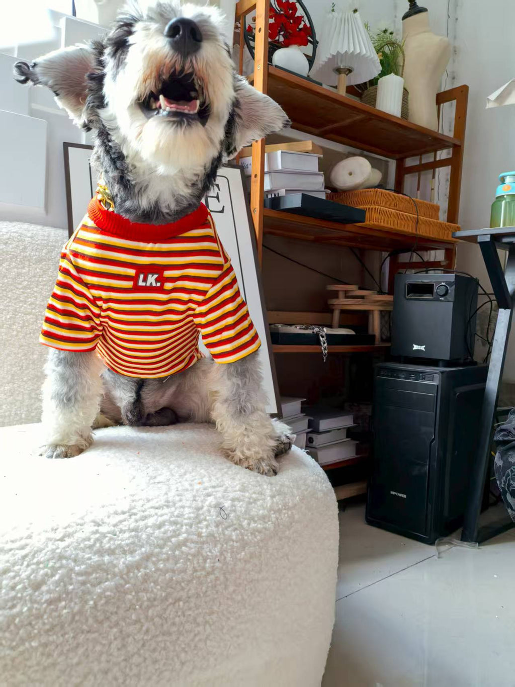 Pet Clothing Warm Cute Striped
