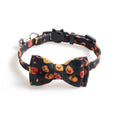 Halloween Pumpkin Cat Collar Two Piece Set Kitten Collar Saliva Bib