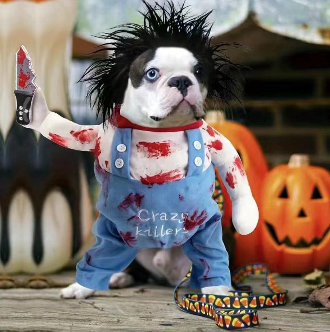 Pet Bloody Little-girl Style Clothes Pet Costume Halloween Christmas Clothes Cat And Dog Sand Carving Whole Clothes