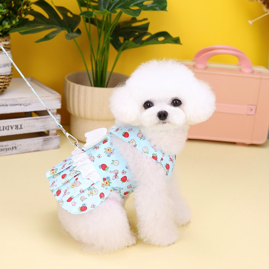 Pet Princess Dress Traction Buckle Clothes Pet Dog Clothes