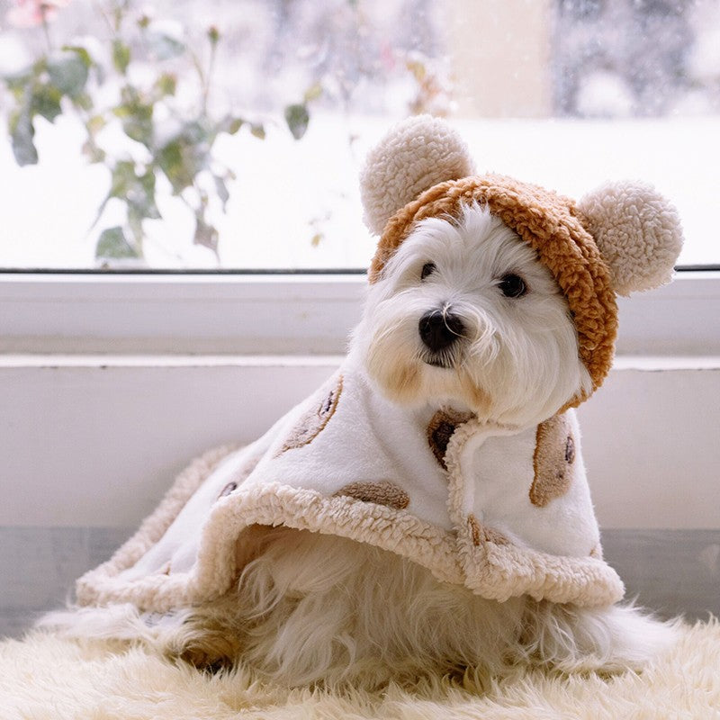 Dog Cloak Robe Warm Bear Cloak