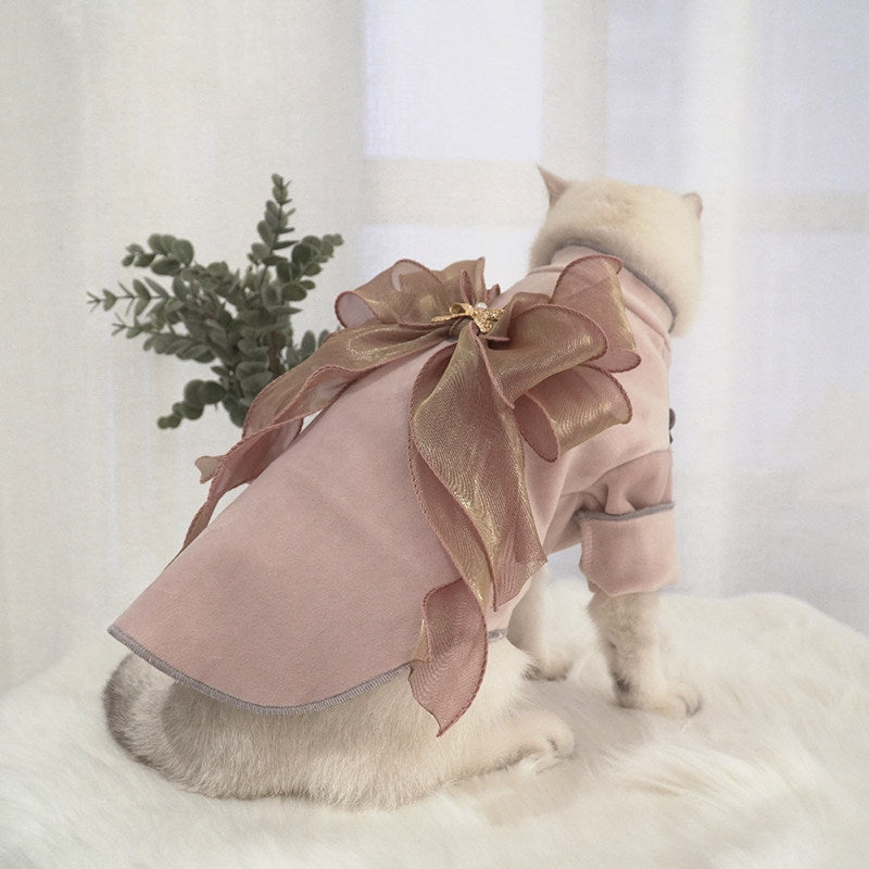 Warm Sweater For Small Adorable Bow-Knot Design