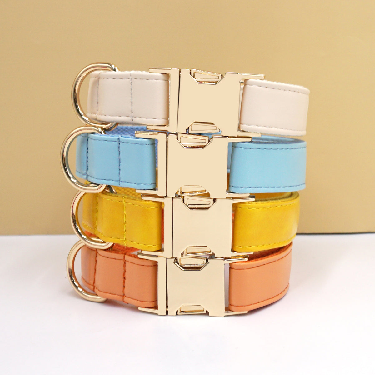Simple Color Blocking Household Velvet Pet Collar