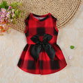 Thin PET Bow Plaid Clothes