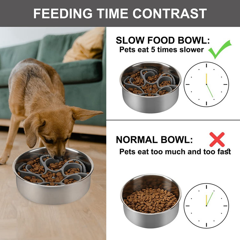 Dog Slow Feeding Bowl Silicone Spiral Dog Food Bowl Into The Feeder To The Feeding Rate