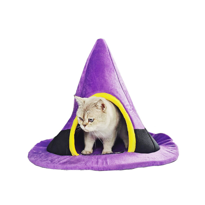 Halloween Witch Hat Cat Nest Cute Shape