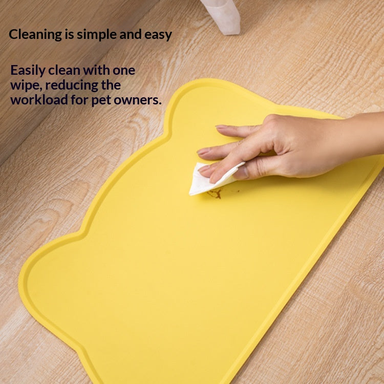 Silicone Mat In A Cat Head Shapeeasy To Clean Spill Proof And Waterproof