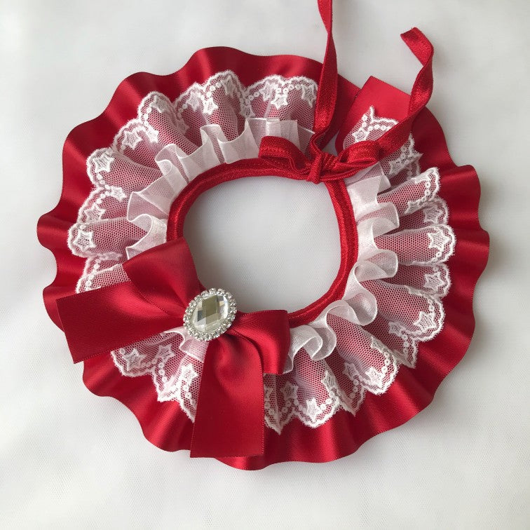 Handmade Custom Ribbon Cat Bib Collar Necklace