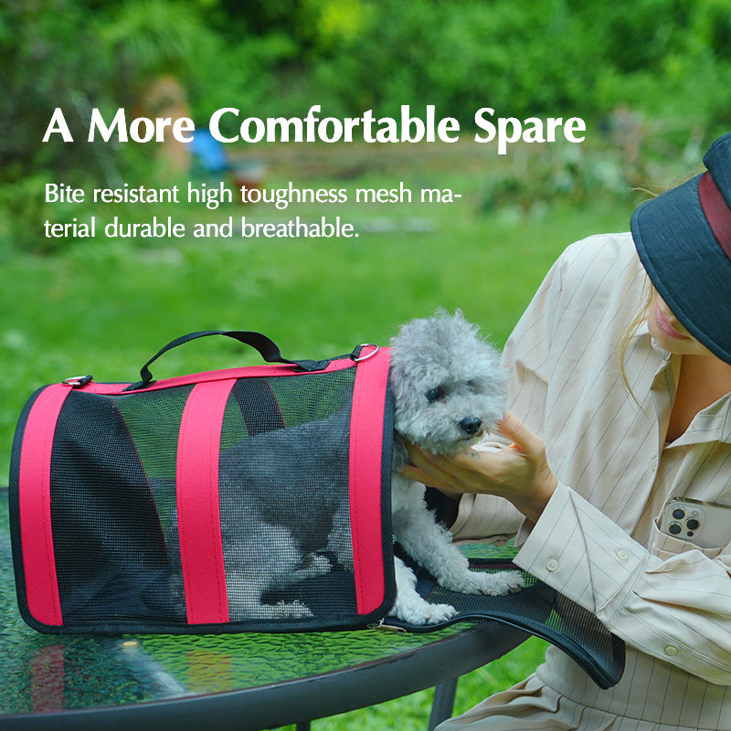 New Portable Pet Cat Bag Cat Bag Dog Out Portable Pet Bag Folding Outer Band Cat Bag With Base
