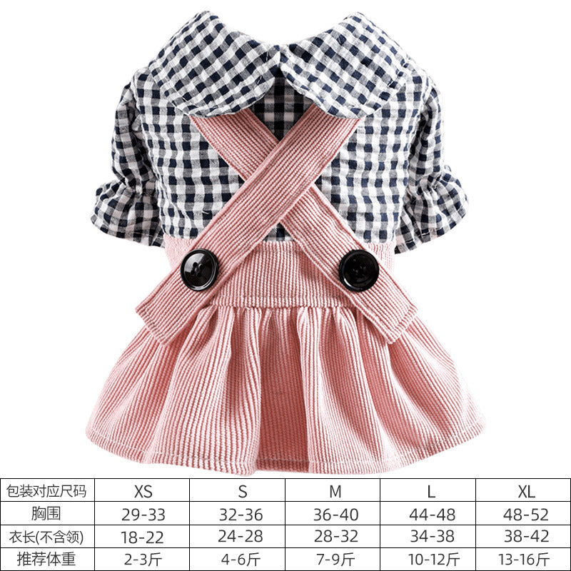 Pet Dog Cat Dress Suspender Skirt