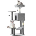 44 inch Cat Tree Tower, Multi-Cat Climbing Tower with, Natural Sisal Scratching Posts, Extended Platform, Hammock