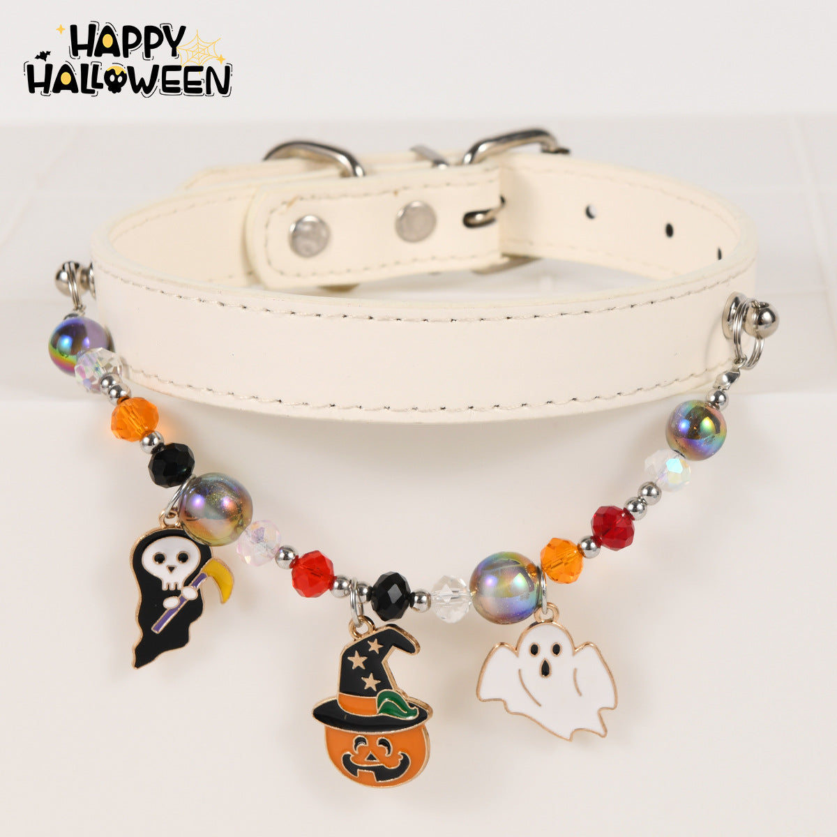 Cat Collar Niche Accessory Halloween Necklace With Beaded Embellishments
