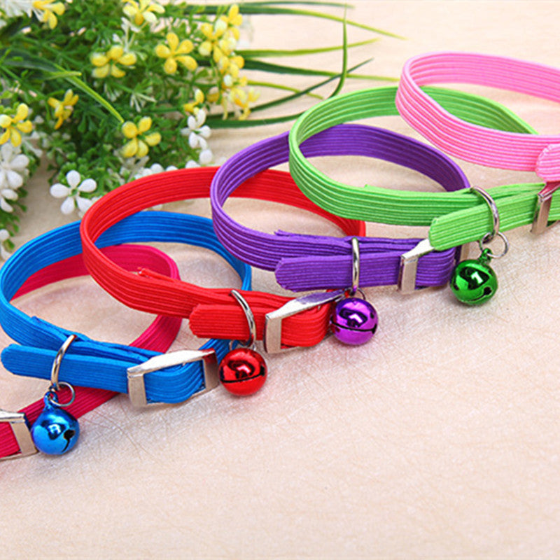 Pet Fashion Dog And Cat Elastic Band Bell Collar