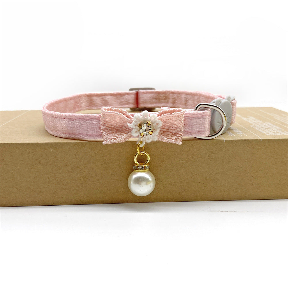 Pet Necklace Colorful Lace Flower Cat Collar Puppy Jewelry Collar Bell Collar Cat Collar
