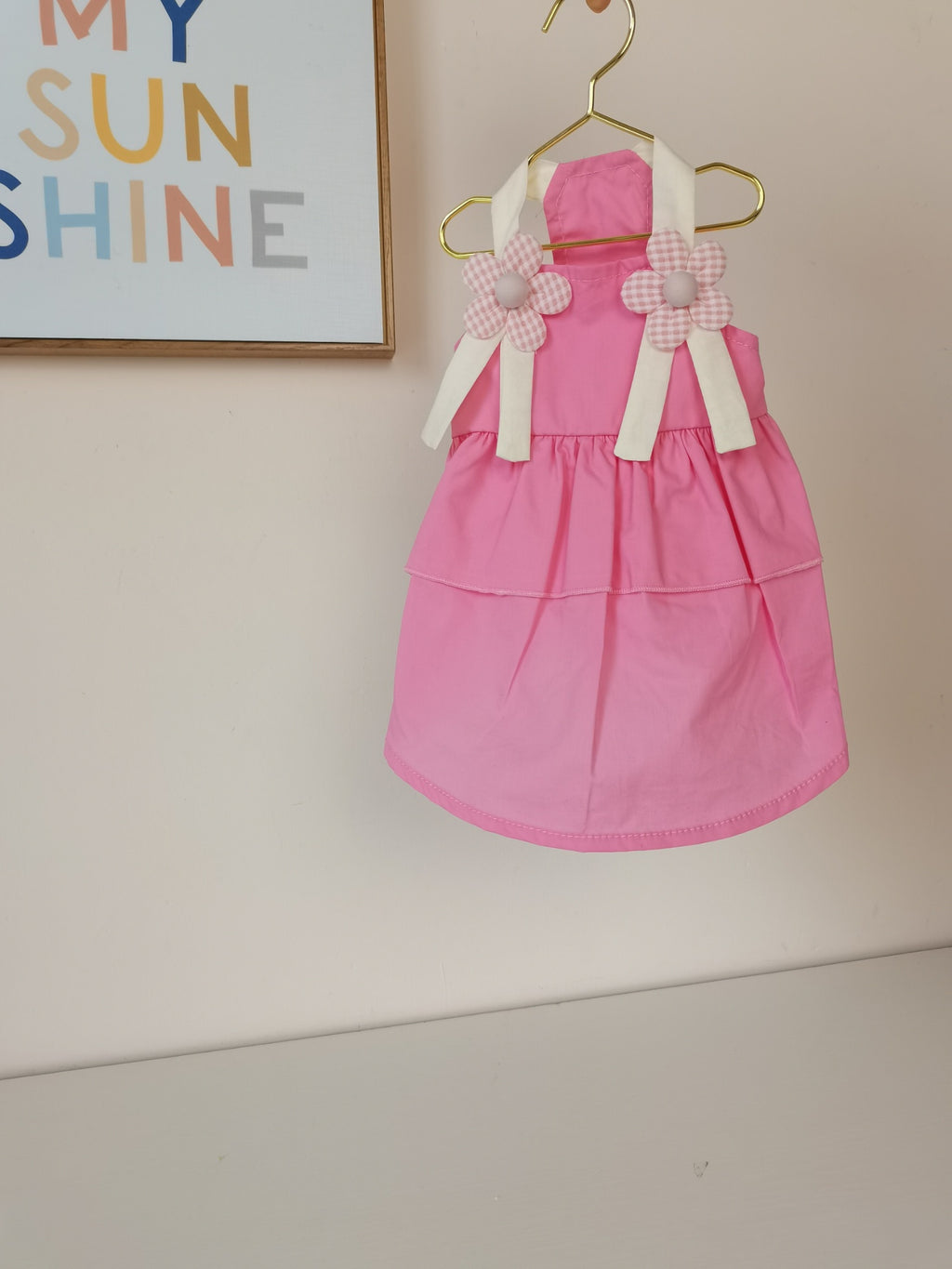 Sphynx Cat Cotton Summer Dress with Floral Accent Straps