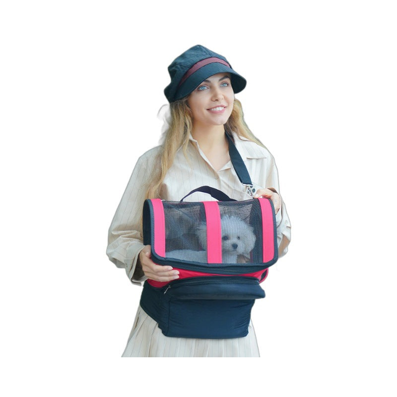New Portable Pet Cat Bag Cat Bag Dog Out Portable Pet Bag Folding Outer Band Cat Bag With Base