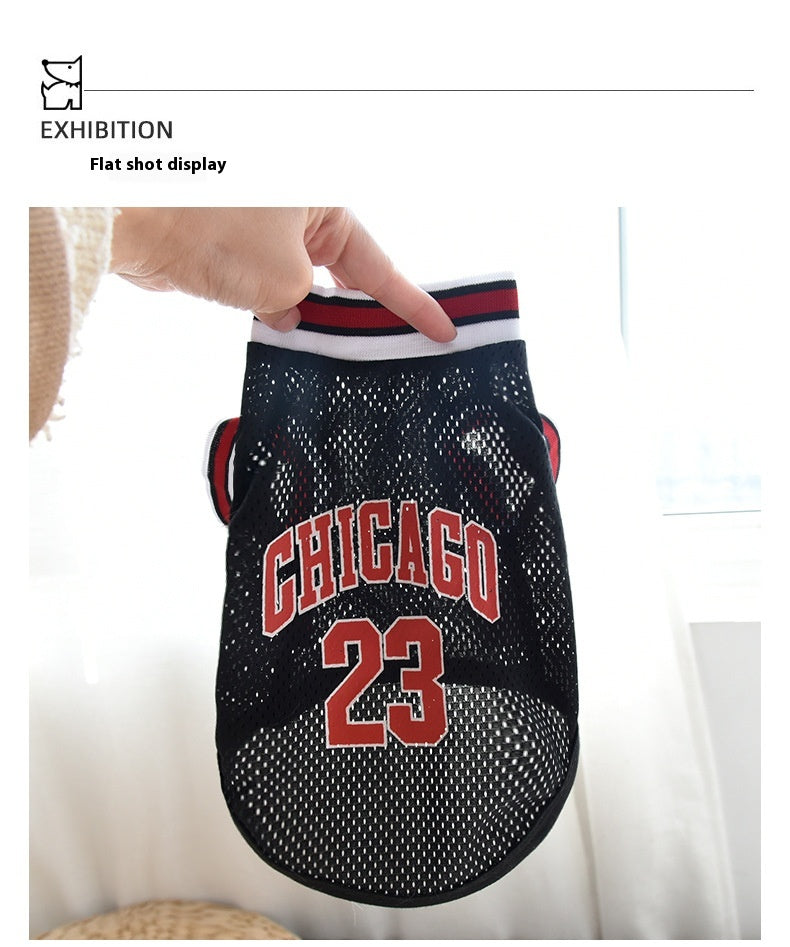 Pet Clothes Basketball Vest Large Mesh Summer Dog Clothes