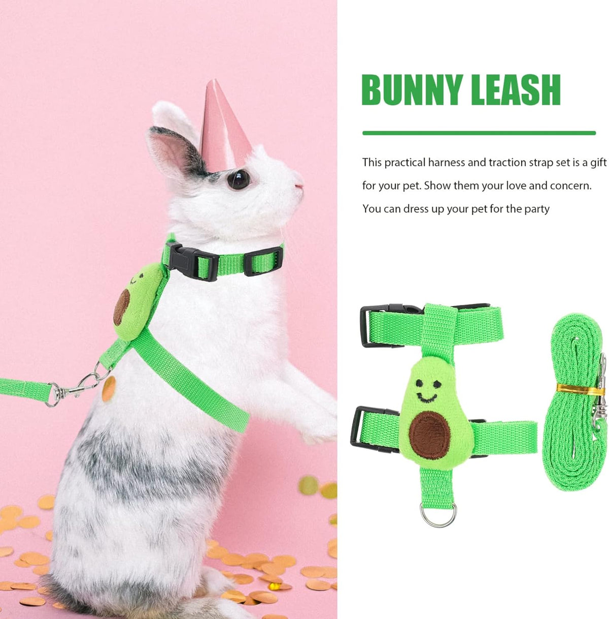 Small Pet Traction Rope And Harness - Keep Your Cat Dog Or Other Small Pet Safe And Secure