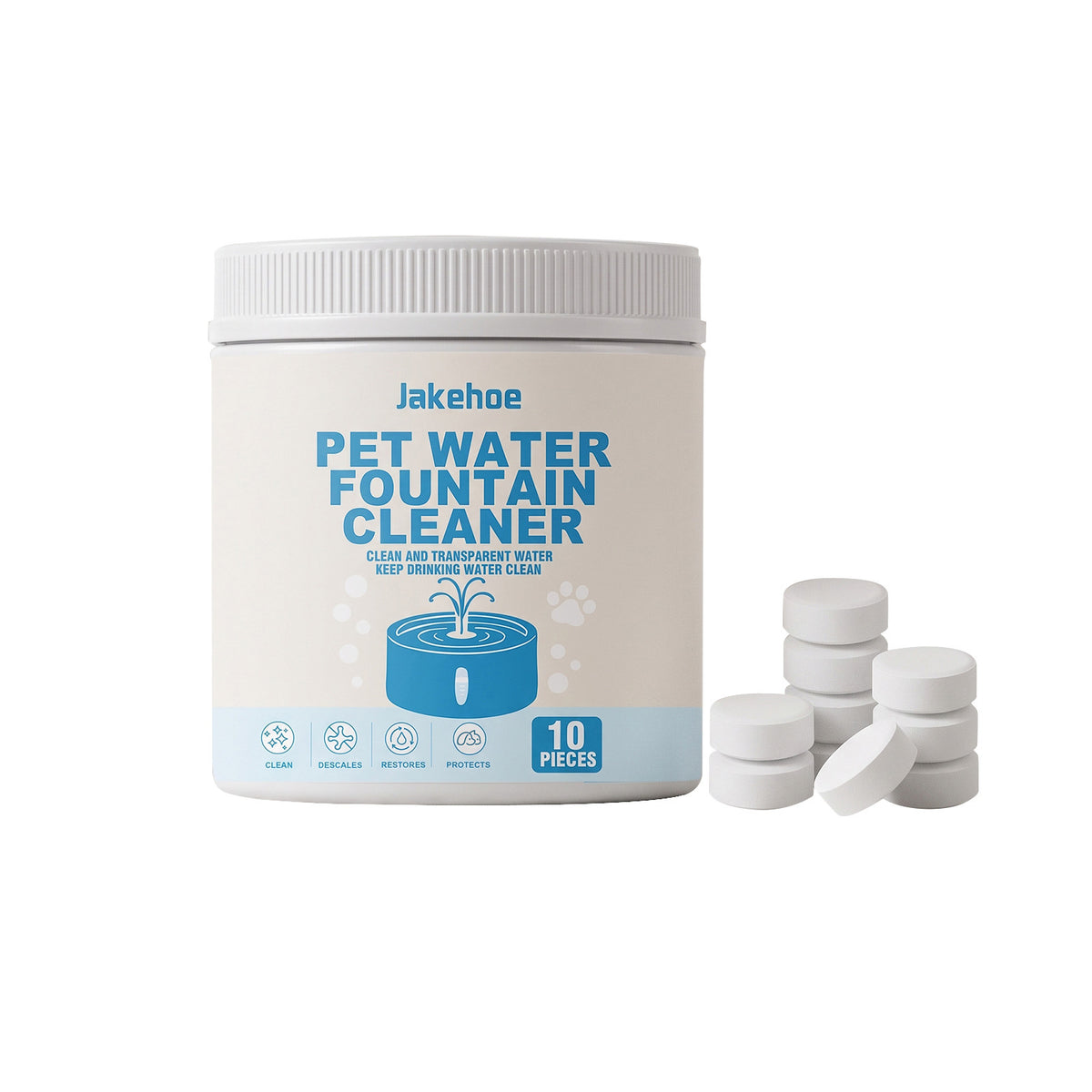 Jakehoe Pet Water Dispenser Cleaner, A Gentle Formula For Cleaning And Removing Stains From Household Cat And Dog Water Dispensers
