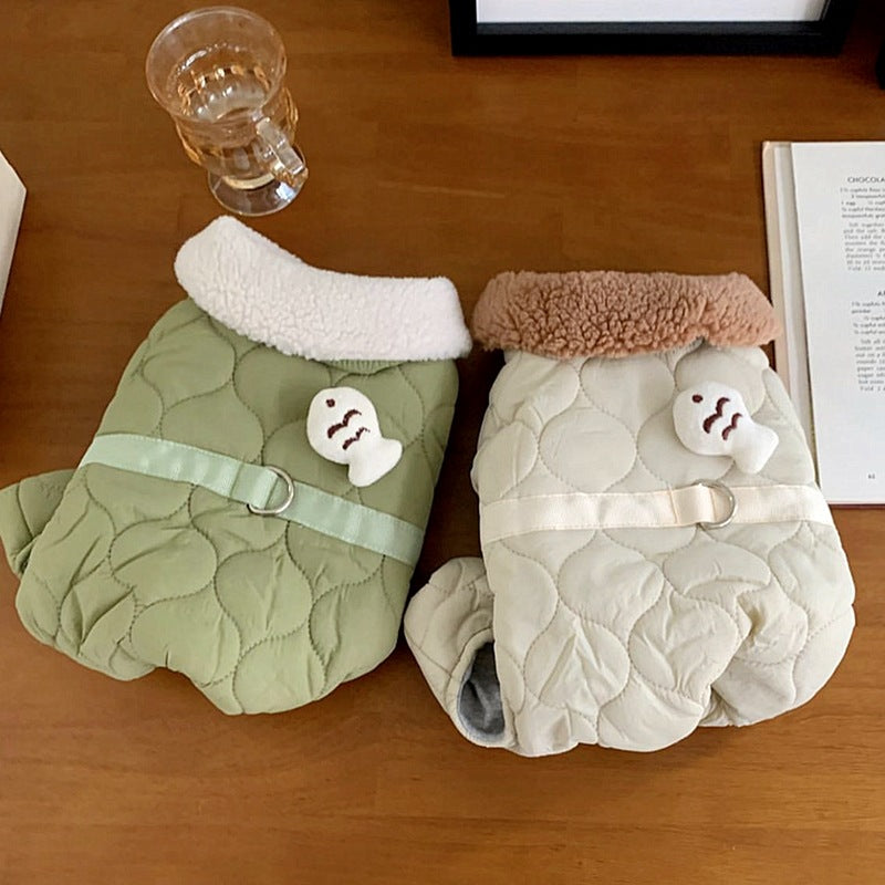 Dog Four-legged Cotton-padded Clothes Autumn And Winter Clothing