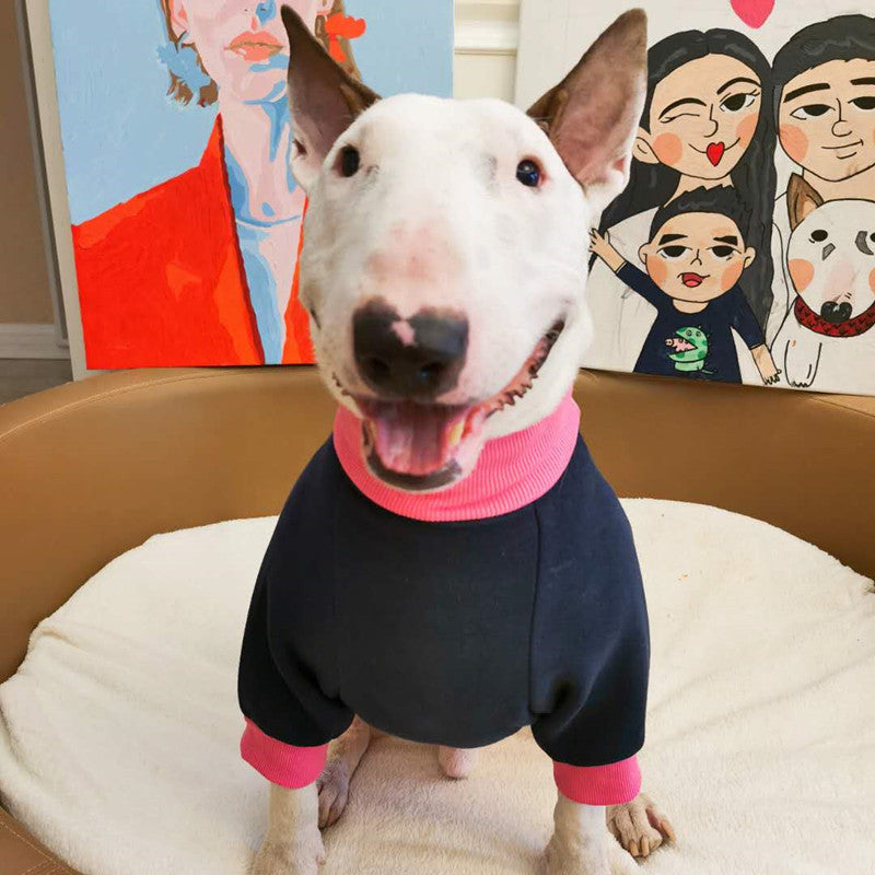 Pet Plus Fleece Warm Fluorescent Contrast Sweater
