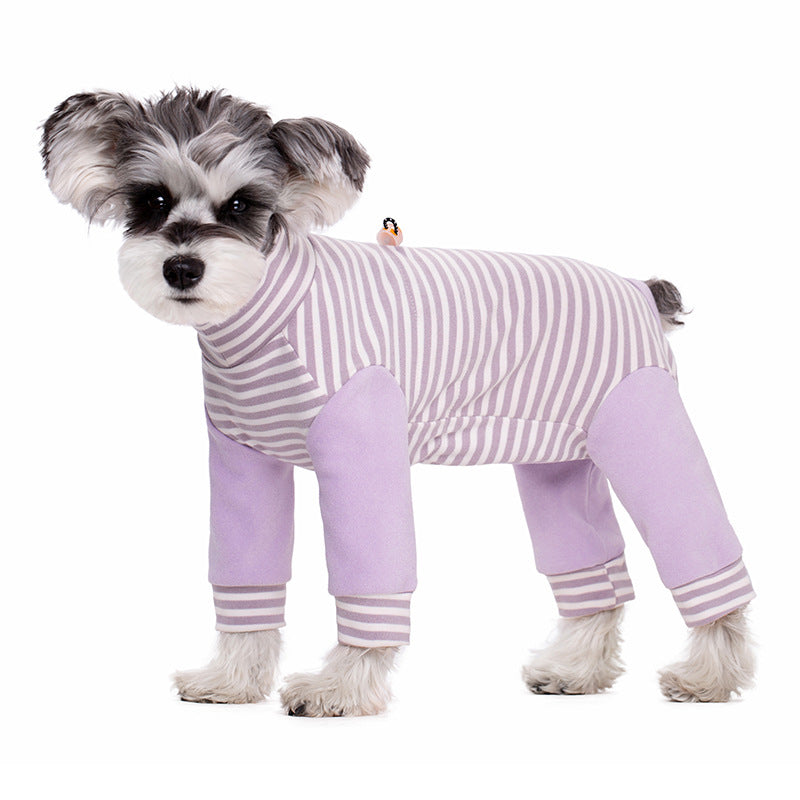 Pet Clothes Autumnwinter Outfit For Poodles Adjustable Four-legged Design