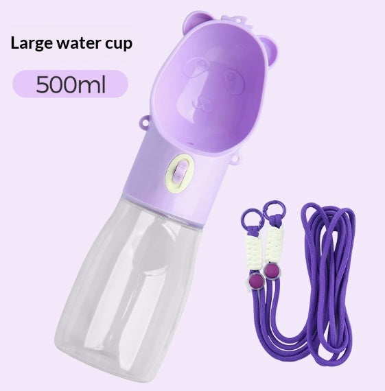 Pet Water Cup Portable Water Bottle Outdoor Dog Drinking Fountain, Feeding And Storage Bowl