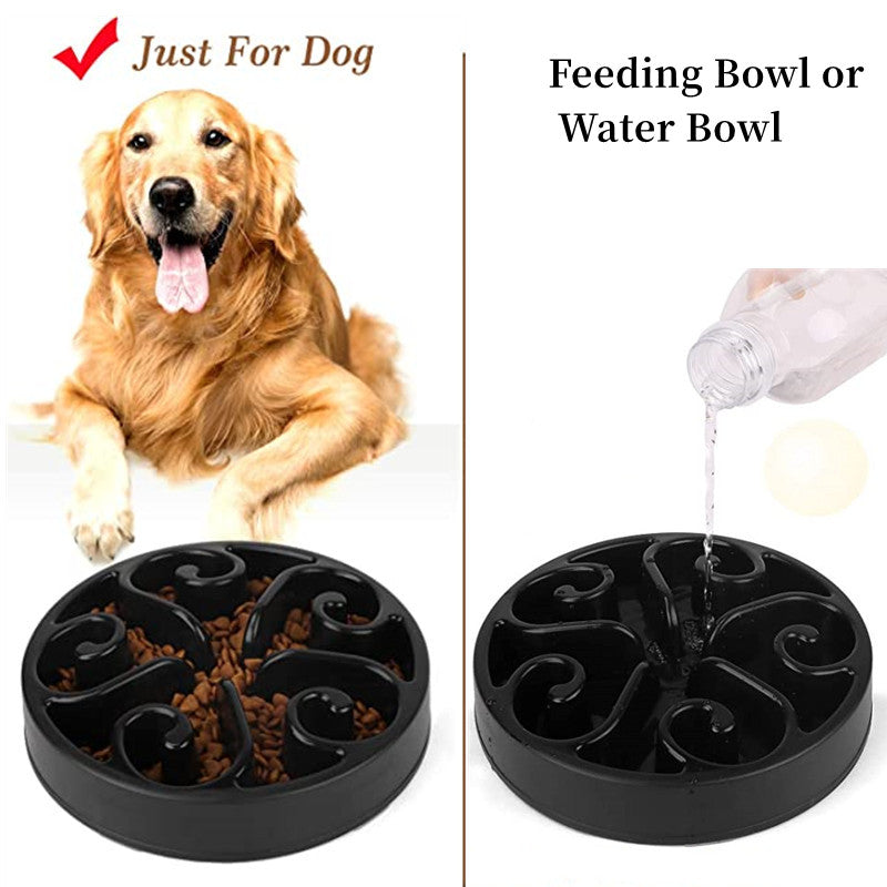 Pet Dog Slow Feeder Bowl Non Slip Anti-Gulping Slower Food Feeding Dishes Eco Dog Bowl For Large Medium Small Dogs Puppy Measured