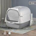 Extra-Large Enclosed Cat Litter Box, Splash-Proof With Detachable Lift-Top Lid