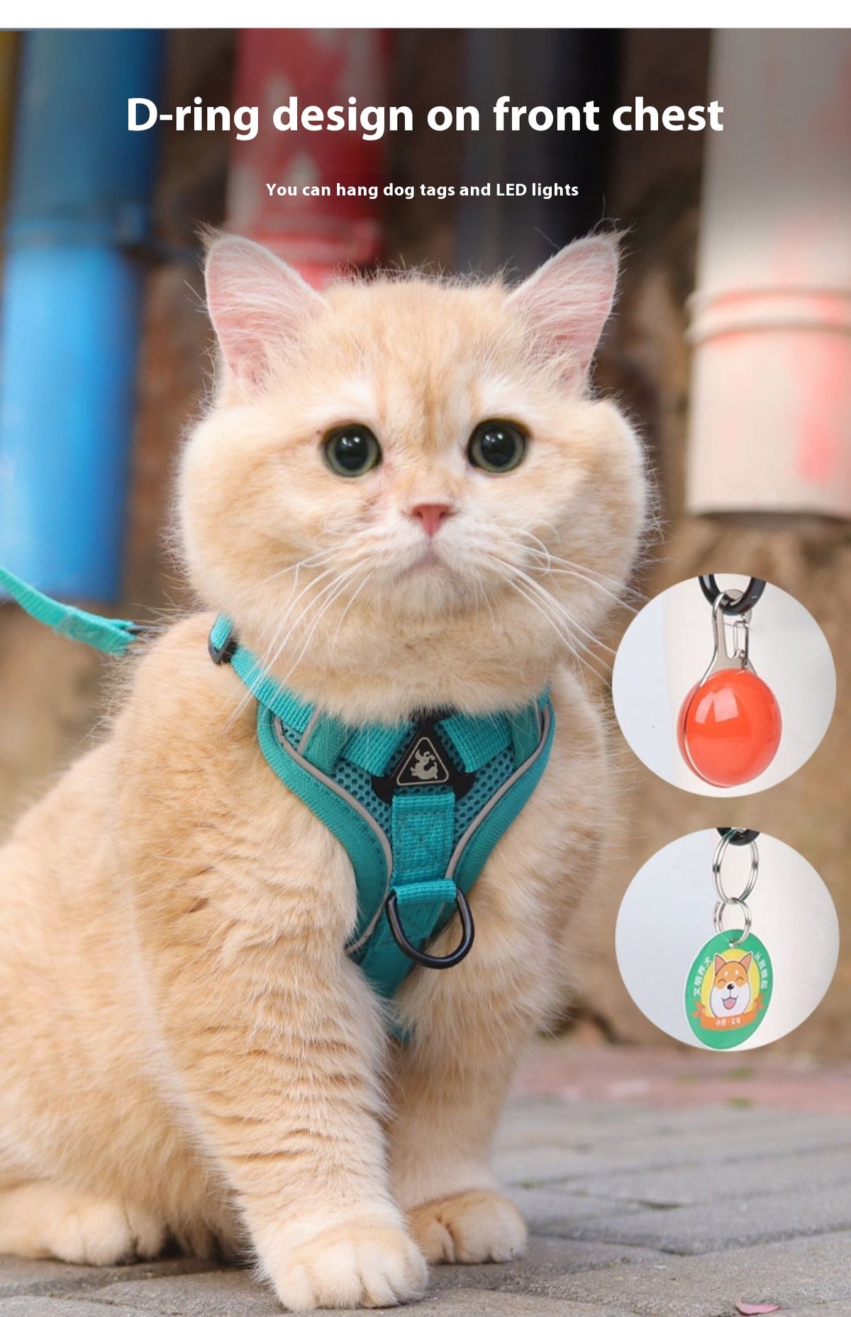 Dog Hand Holding Rope Pet Vest Chest Strap Mesh Breathable Cat Anti-lost Collar