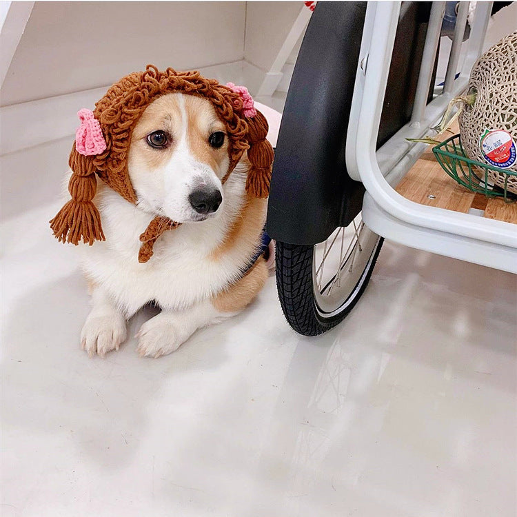 New Pet Hat Cute Style Braid Headgear Spring And Autumn