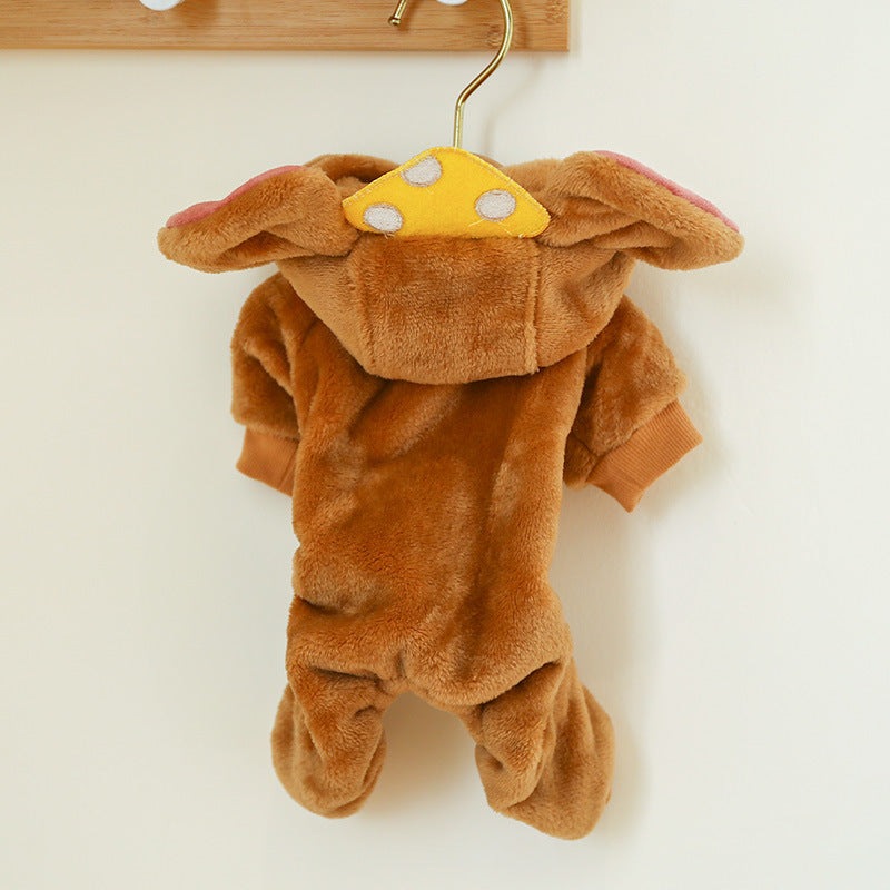 Pet Clothes Keep Warm In Autumn And Winter Plus Velvet
