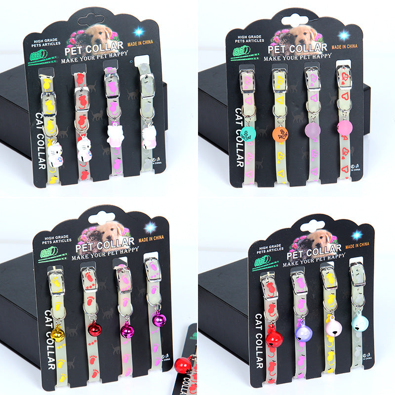 Luminous Bell Collar Dog Silicone Rubber Collar
