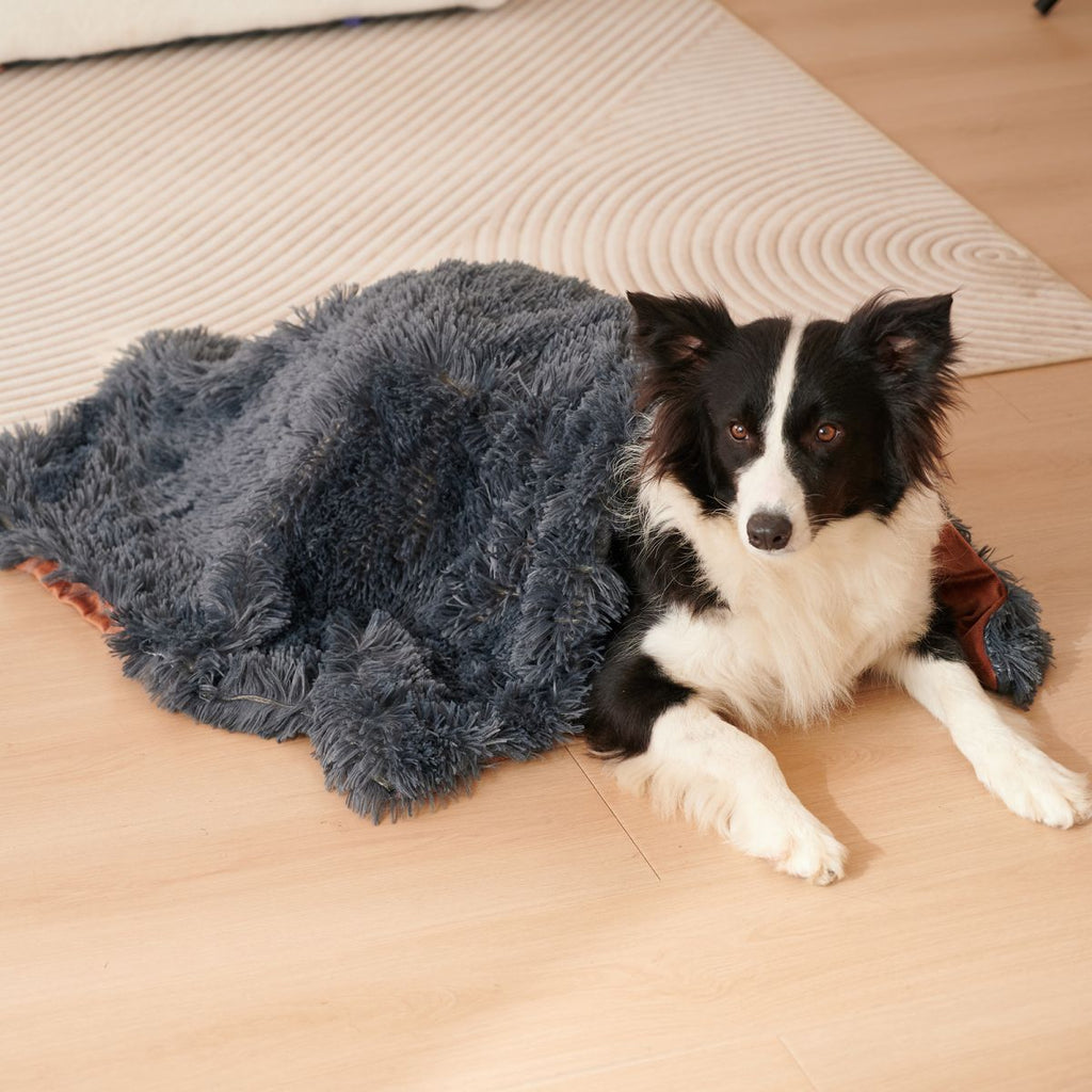 Grey Pet Cushion Plush Warm Dog Blanket Four Seasons Available Cat Blanket Dog Dual Purpose Pet Cushion Sofa