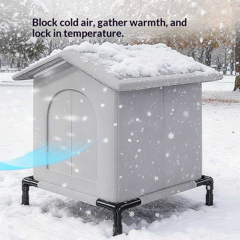 Outdoor Cold-Resistant Enclosed House-Style Dog Tent Kennel