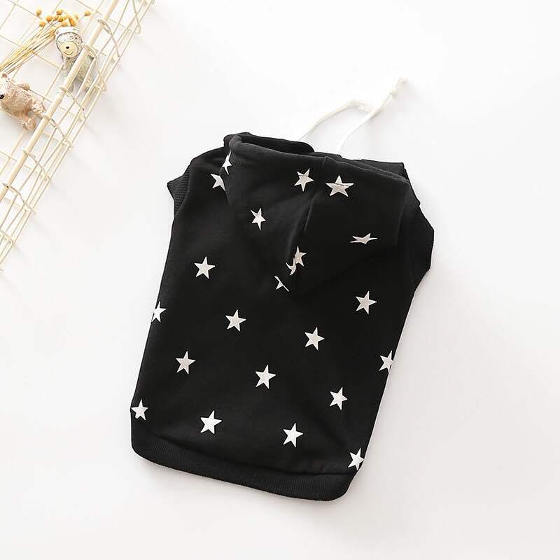 Small And Medium-sized Dog Clothes Printed Hooded Sweater