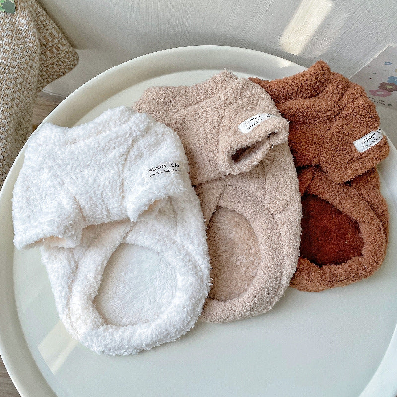 Double-sided Cloud Velvet Thickened Pet Puppy Cat Clothes