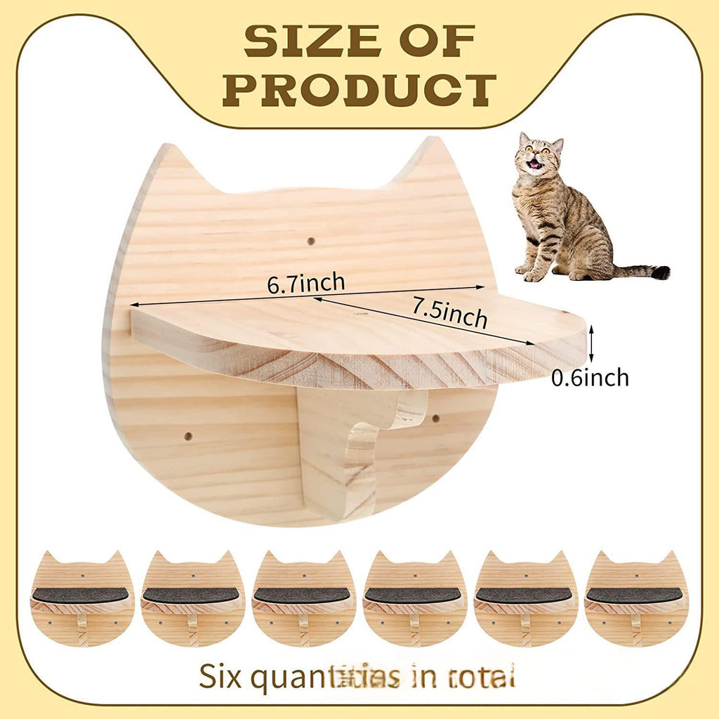 Wooden Wall-mounted Cat Jumping Platform Toy