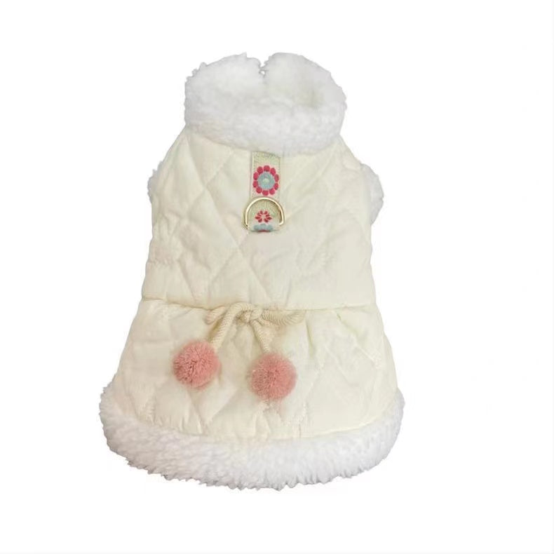 Pet Plush Warm Autumn And Winter Cotton Padded Clothes