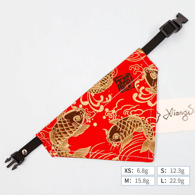 Pet Triangle Dog Scarf Cat Collar Christmas Small Dog Saliva Towel Japanese Collar Cute Sweet