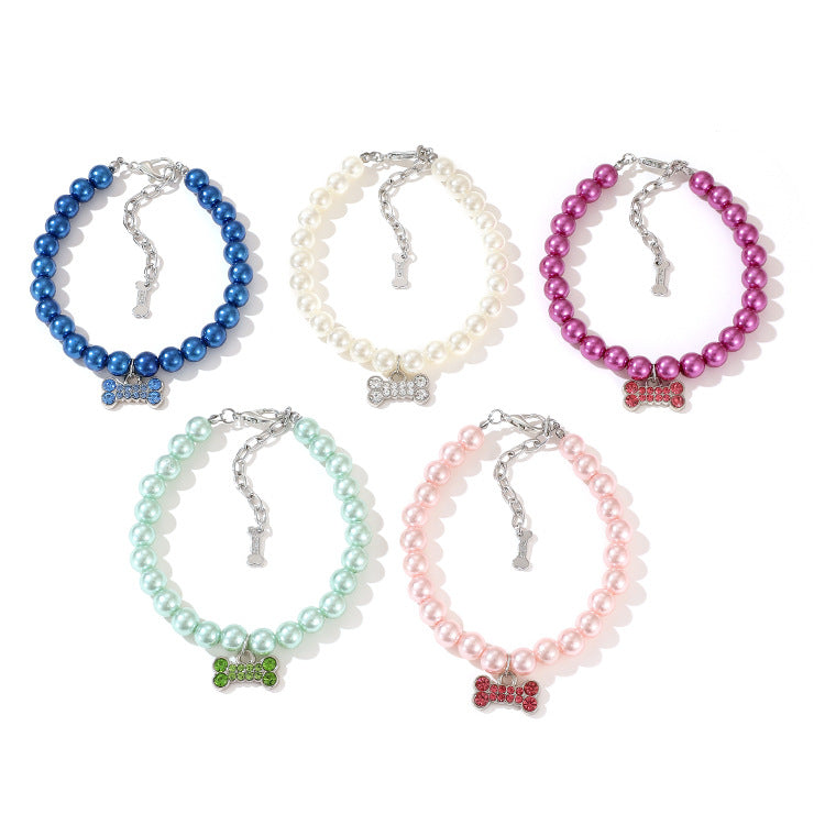 Pet Supplies Collar Pearl Cat Necklace Ornament
