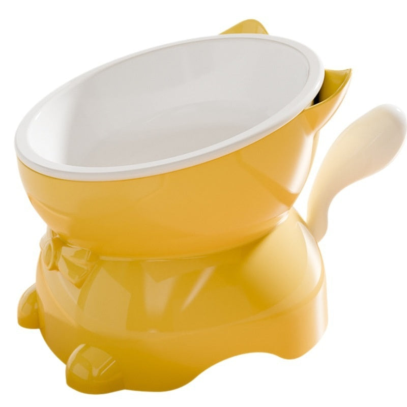 Stainless Steel Anti-fall Oblique Cat Bowl