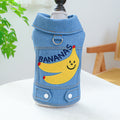 Pet Ring Dog Clothes Small And Medium-sized Dogs Banana Denim Clothing