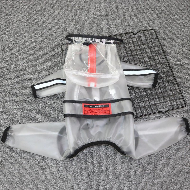 Dog Raincoat Four-legged Waterproof All-inclusive Teddy Bichon Shiba Inu Puppy